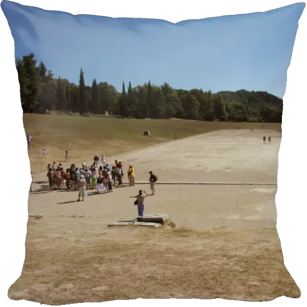 Sanctuary of Olympia. Panorama of the ancient olympic Stadi