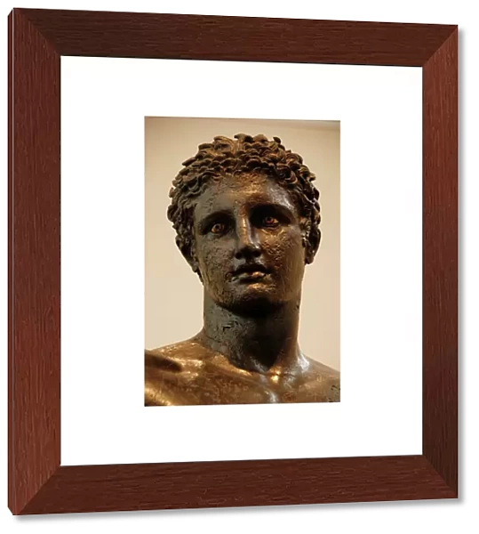 Greek Art. Greece. 4th century BCE. Bronze statue of a youun