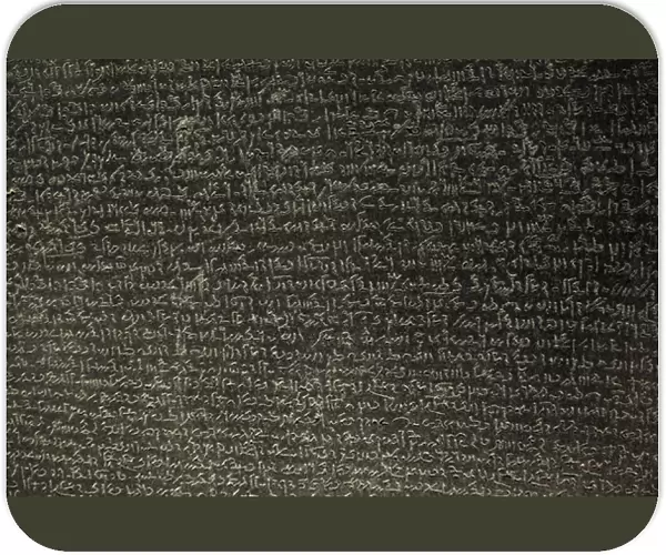 The Rosetta Stone. Demotic scripture