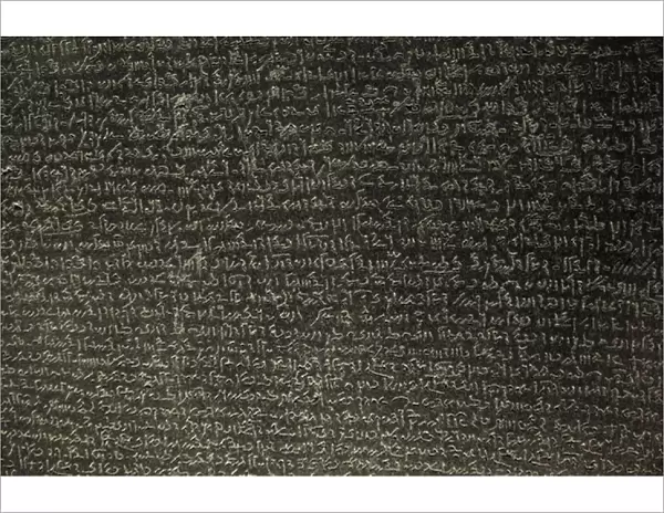 The Rosetta Stone. Demotic scripture