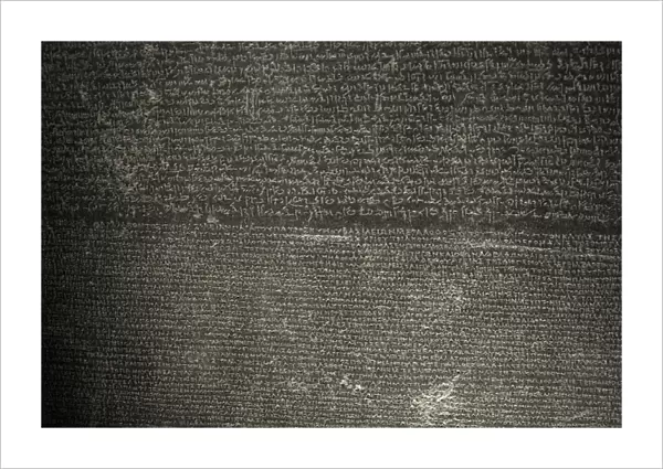 The Rosetta Stone. Demotic and Greek scripture