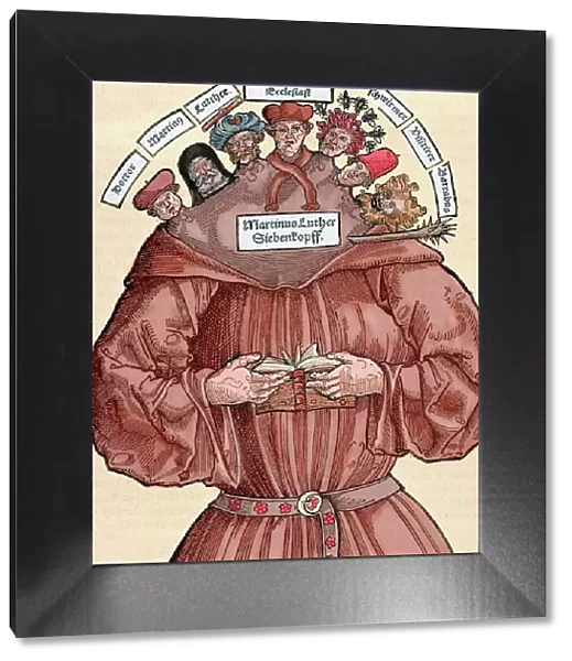 Protestant Reformation. Satire against Martin Luther (1483