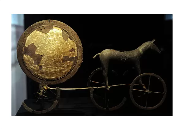 The Trundholm sun chariot. Early Bronze Age. C. 1400 BC