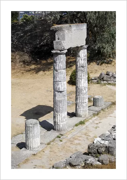 Ruins of ancient Greek city of Panticapaeum. Autonomous Repu