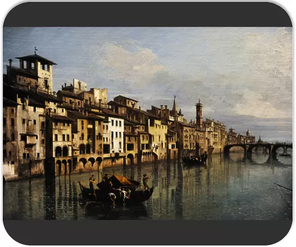 Bernardo Bellotto (1721-1780). The river Arno in Florence, 1