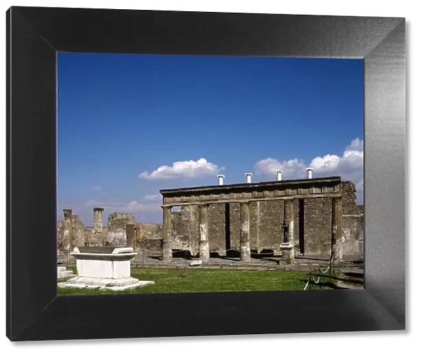 Italy. Pompeii. Temple of Apollo. Doric architrave