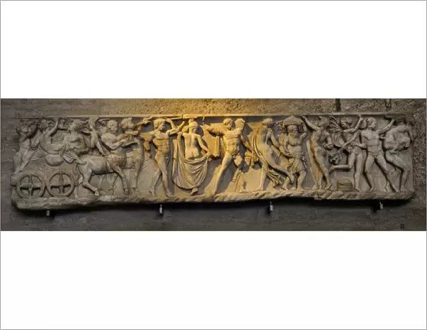 Sarcophagus. Modern work after 2nd century AD originals. Mar