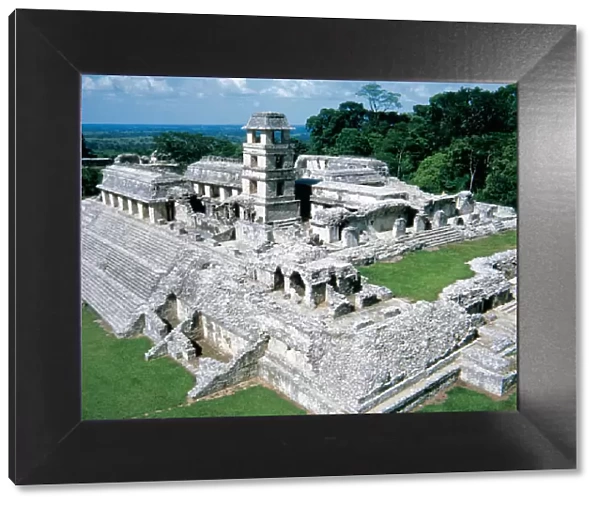 Palenque Archeological site. Palace. Mexico
