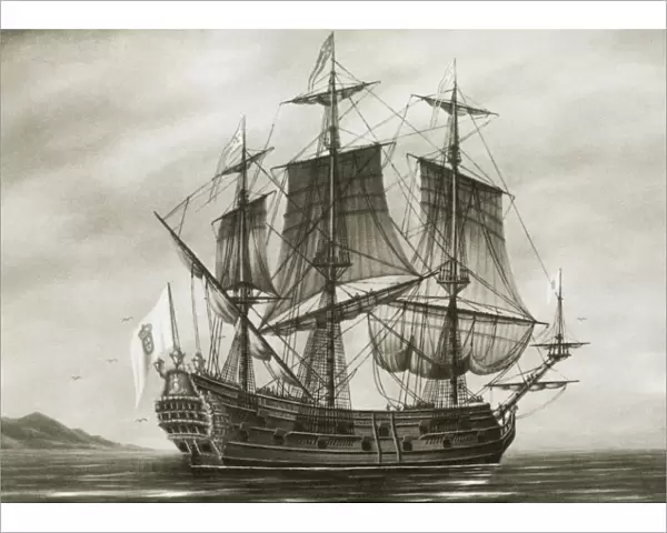 Galleon Saint Lucia. 17th century