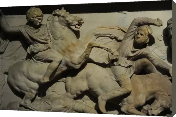 Alexander Sarcophagus. 4th century BC. Battle of Issus (333