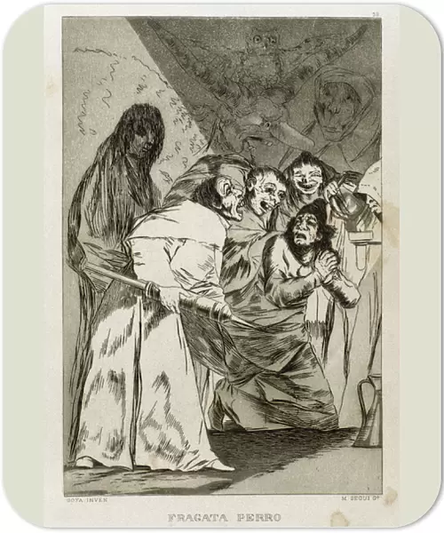 Francisco Goya (1746-1828). Caprices. Plaque 58. Swalow it