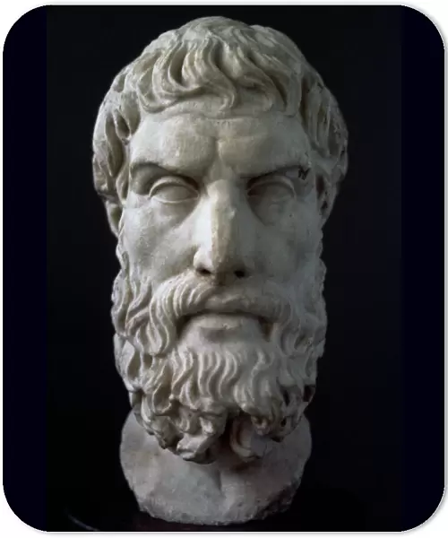 Epicurus (341-270 BC). Ancient Greek philosopher. Bust. Roma