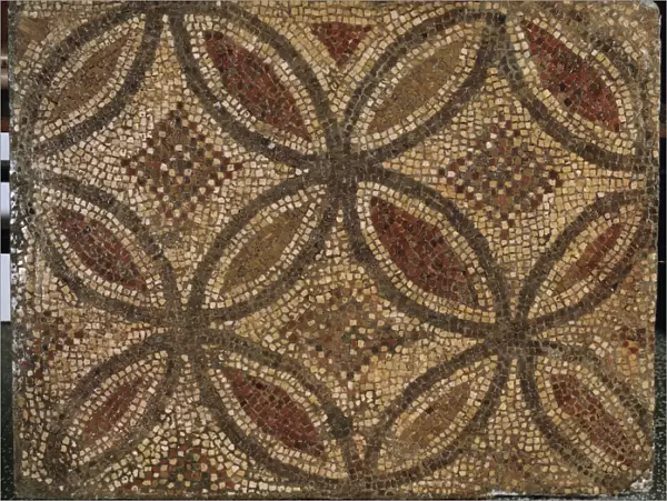 Roman mosaic. 4th-5th century. From roman villa of Pacs. Cat
