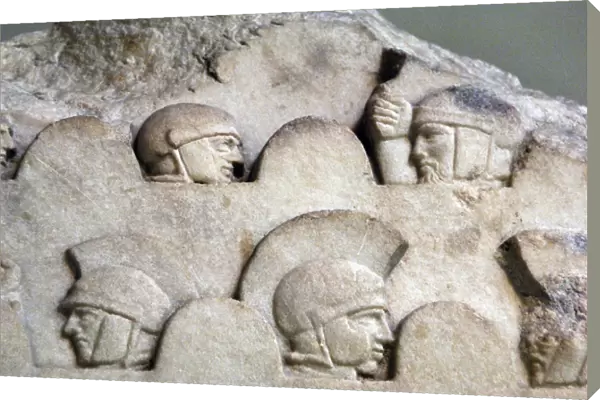 Nereid Monument. Classical period Lycia. Turkey. Soldiers. P