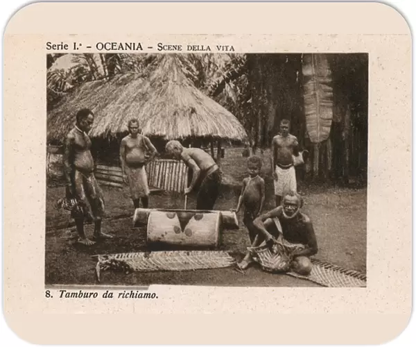 Papua New Guinea - Preparing a Large Decoy Drum