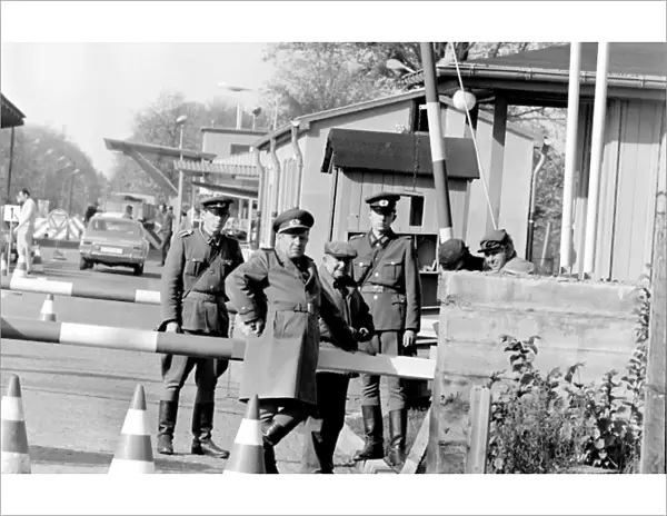 Soldiers at a checkpoint, East Berlin, Germany