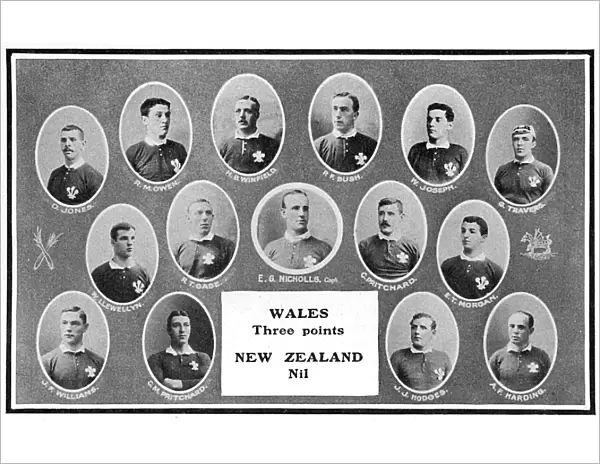 The Wales rugby team, 1905