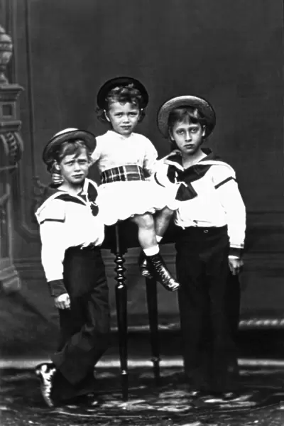 The future Tsar Nicholas II with the future King George V