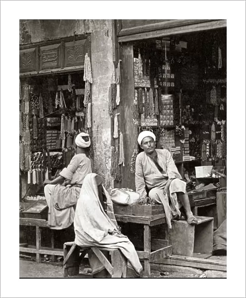 Curio store, Cairo, Egypt, circa 1880s