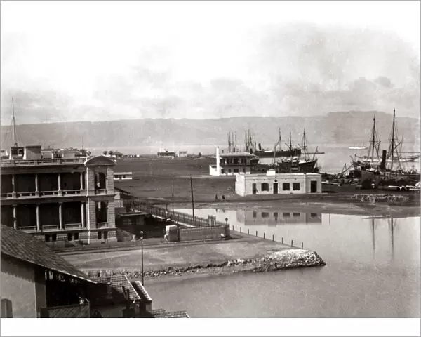 Port of Suez (Port Tewfik) Egypt, circa 1890