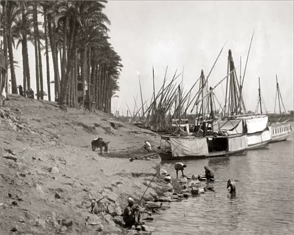 On the River Nile, Egypt, circa 1890