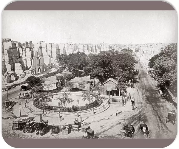 Alexandria, Egypt, 1882 - Place des Consuls, after bombardme