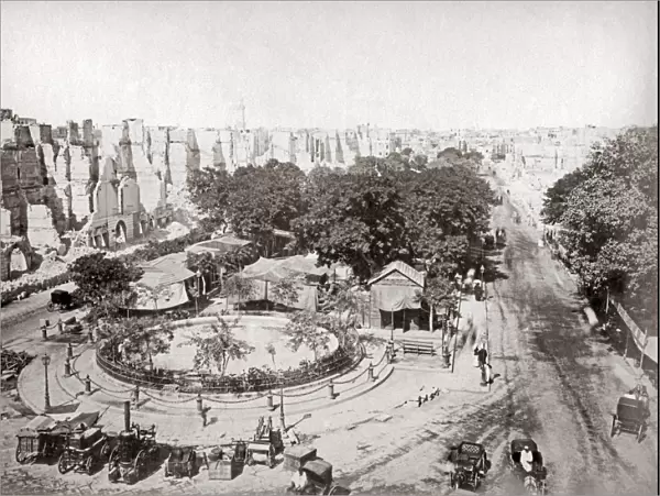Alexandria, Egypt, 1882 - Place des Consuls, after bombardme