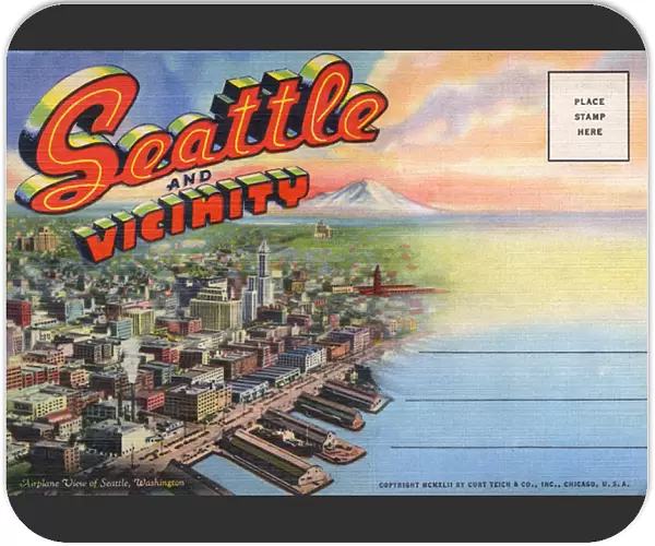Aerial view of Seattle, Washington, USA