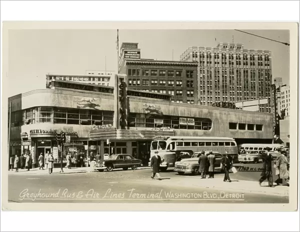 Greyhound Bus Terminal, Washington Boulevard, Detroit, USA