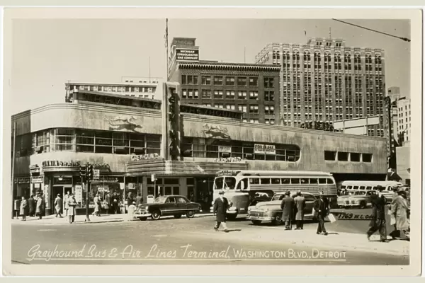 Greyhound Bus Terminal, Washington Boulevard, Detroit, USA