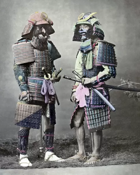 Two samurai warriors (probably actors) Japan, circa 1880s