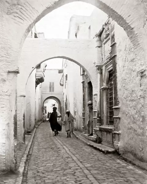 Street in Tunis, Tunisia, circa 1890s