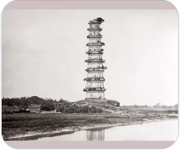 Pagoda near Canton, China circa 1880s