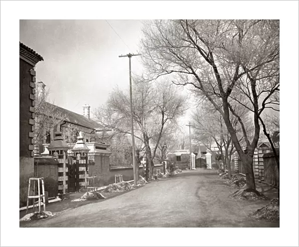 Street in Tienstin (Tianjin) China, circa 1880s