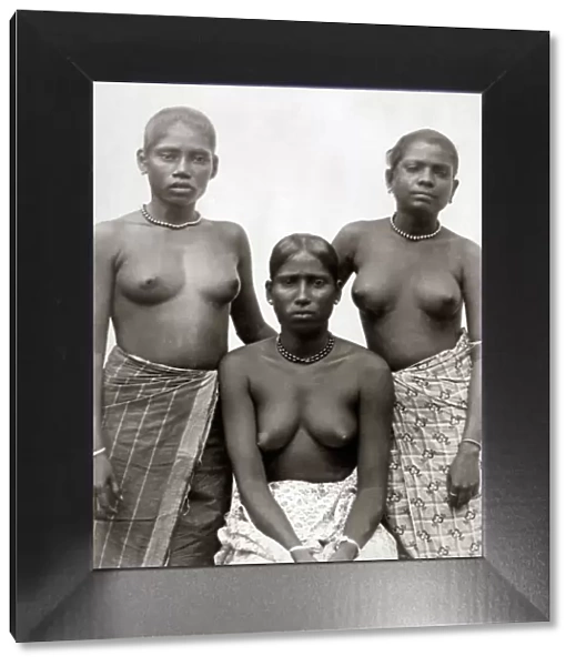 Three girls, Ceylon (Sri Lanka), circa 1880s