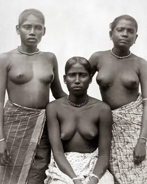 Three girls, Ceylon (Sri Lanka), circa 1880s