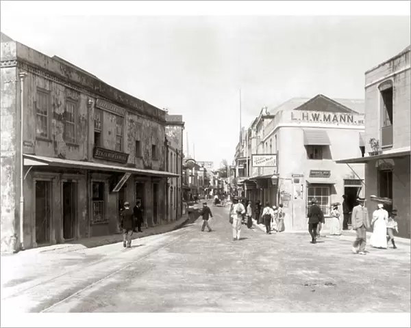 Street scene, Bridgetown, Barbados, West Indies, circa 1900