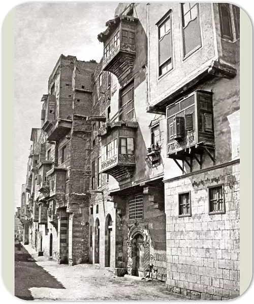 Street in old Cairo, Egypt, circa 1880s