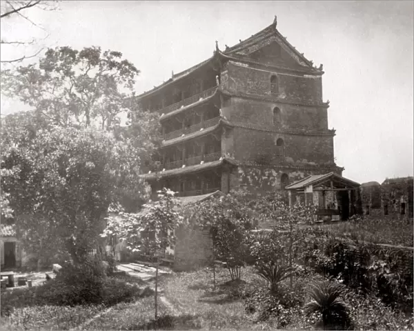 Five-storied pagoda, Canton, China circa 1880s