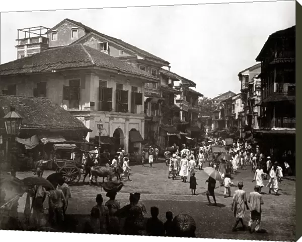 Street scene, Bombay, India, circa 1880s