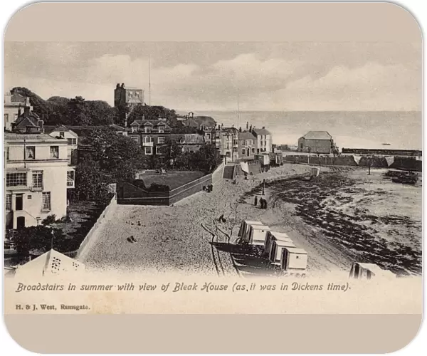 Broadstairs, Kent - Beach and view of Bleak House