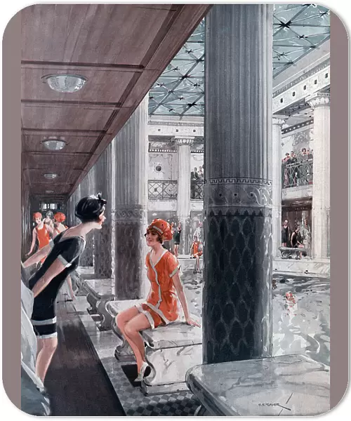The swimming pool on board the Berengaria