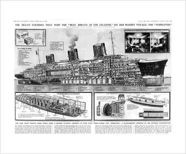 The ocean liner Normandie by G. H. Davis