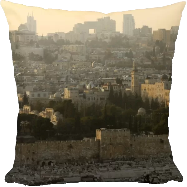 Israel. Old City of Jerusalem. Walls. Sunset