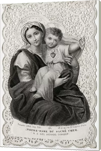 The Virgin Mary and Baby Jesus - Devotional Card
