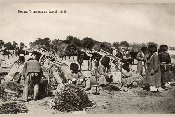 Merv - Turkmenistan - Turkomen at market