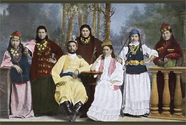 Sart People - Tajikistan - Affluent Family - Studio Portrait