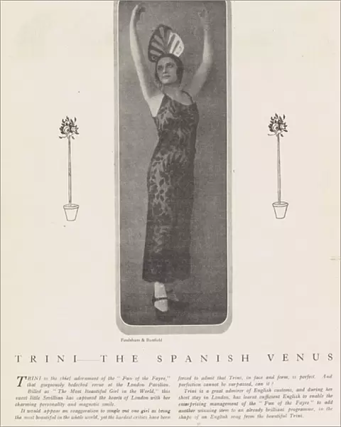 Portrait of the dancer Trini, the Spanish Venus, London, 192