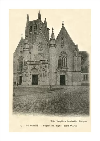 Bergues, France - facade of the Saint Martin Church