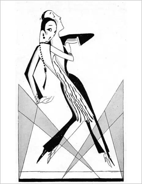 Sketch by Fish of tango dancing, at the Florida Club, London
